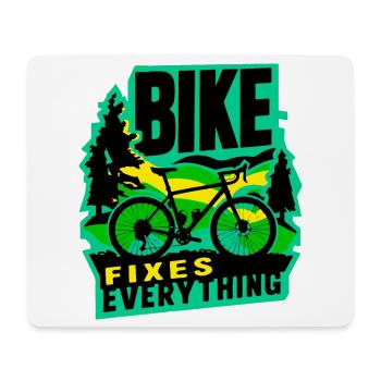 Le vélo répare tout Adventure Design - Tapis de souris (format paysage) - blanc - Devant