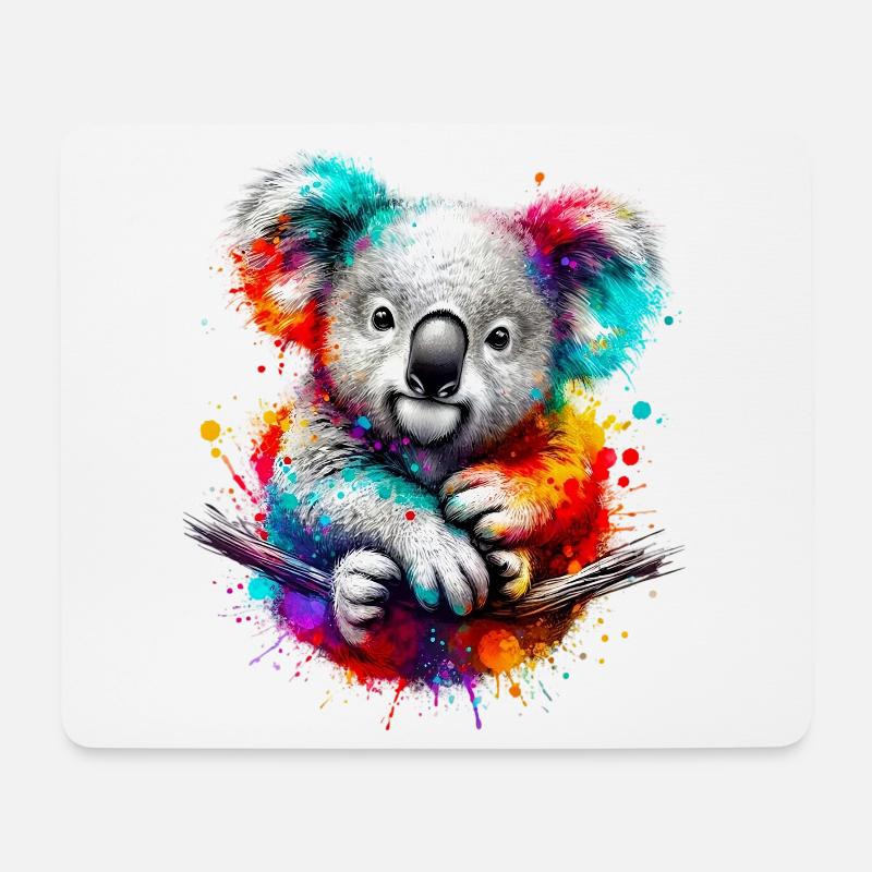 Koala - Mousepad (Querformat) - Weiß