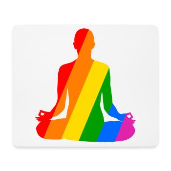 Variété et équilibre dans la pose de yoga colorée - Tapis de souris (format paysage) - blanc - Devant