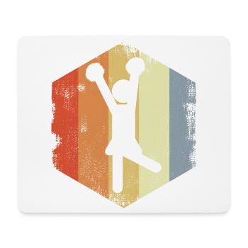 Vintage Cheerleaderin Strichmännchen - Mousepad (Querformat) - Weiß - Vorne