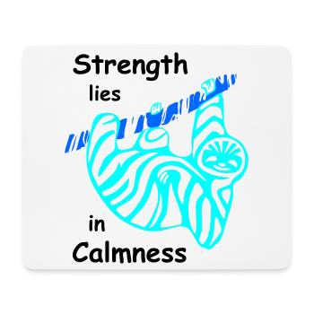 Sloth Calmness - Mouse Pad (horizontal) - white - Front