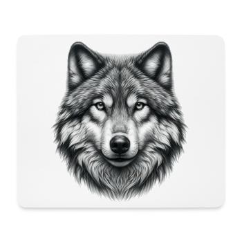 Wolf - Mousepad (Querformat) - Weiß - Vorne
