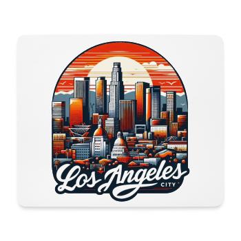 Paysage onirique de Los Angeles : l’art de l’ambiance vibrante de la ville - Tapis de souris (format paysage) - blanc - Devant