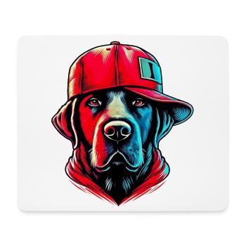 Chien - Tapis de souris (format paysage) - blanc - Devant