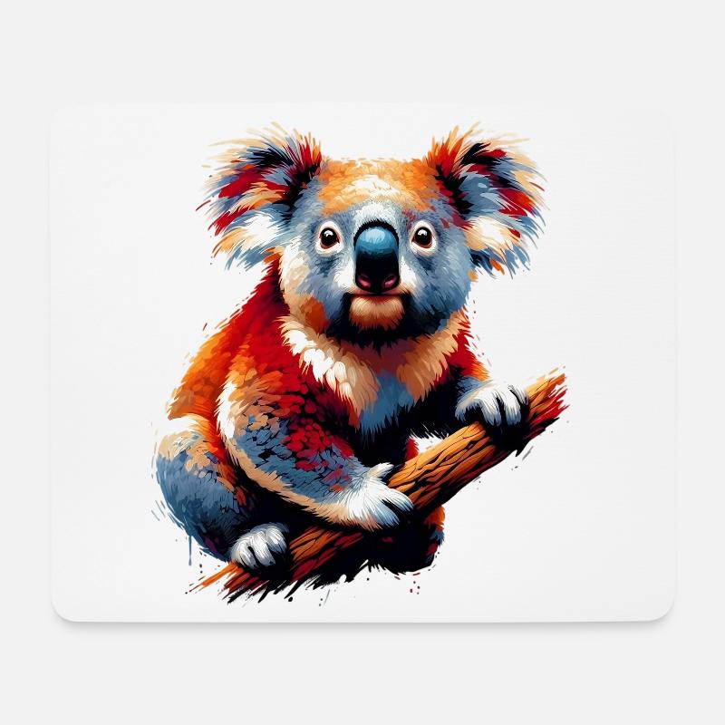 Koala - Mousepad (Querformat) - Weiß