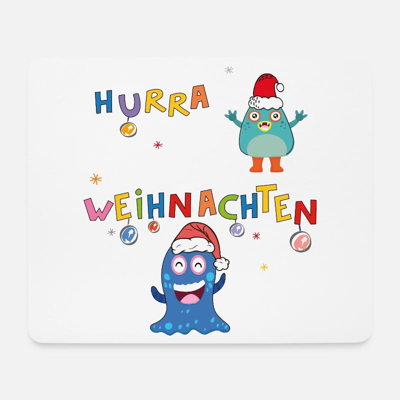 Hurra Weihnachten - Mousepad (Querformat) - Weiß