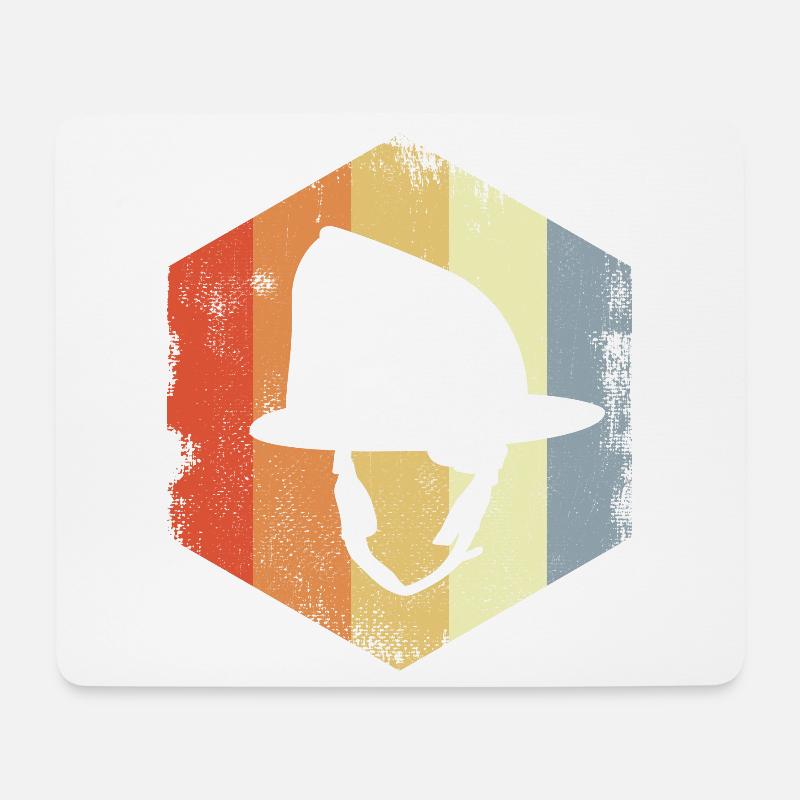 Vintage Feuerwehrhelm - Mousepad (Querformat) - Weiß