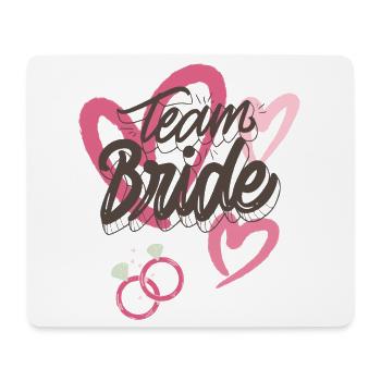 TeamBride Lustiges Bachelorette-Team-T-Shirt - Mousepad (Querformat) - Weiß - Vorne