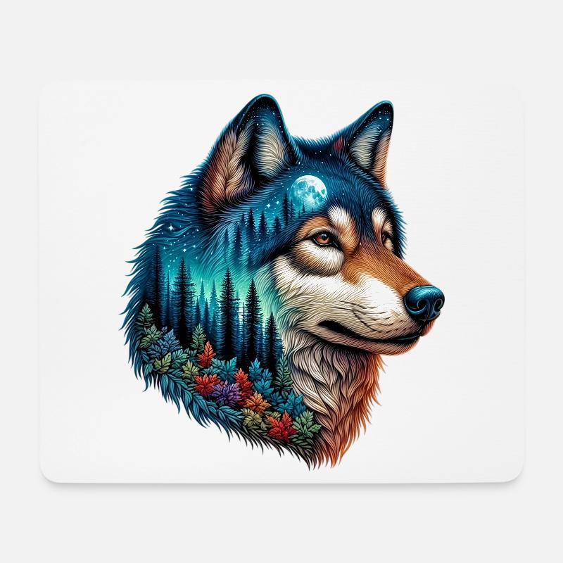 Wolf - Mouse Pad (horizontal) - white