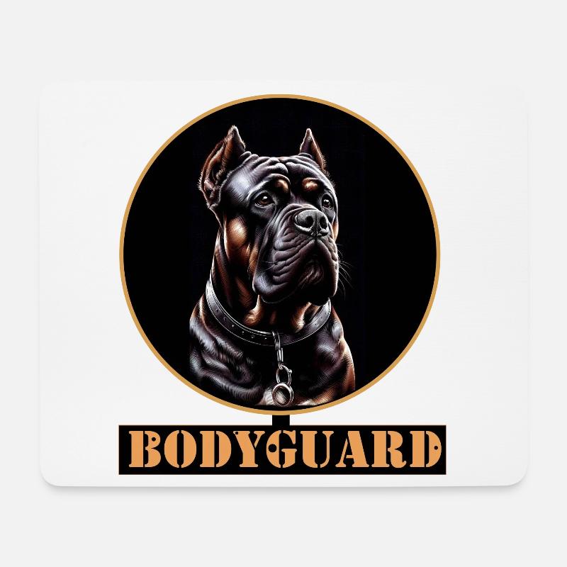 Bodyguard Cane Corso Portrait - Mousepad (Querformat) - Weiß