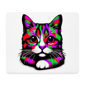 Chat - Tapis de souris (format paysage) - blanc - Devant