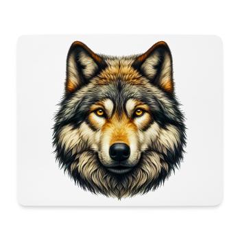 Wolf - Mousepad (Querformat) - Weiß - Vorne