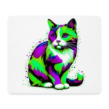 Chat - Tapis de souris (format paysage) - blanc - Devant