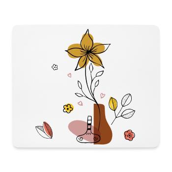 Flower vase - Mouse Pad (horizontal) - white - Front