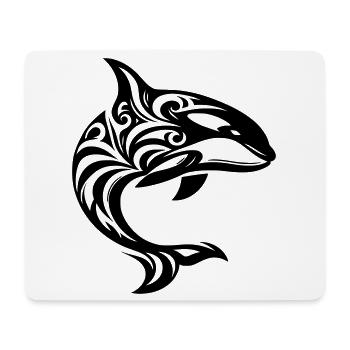 Orque tribal - Tapis de souris (format paysage) - blanc - Devant