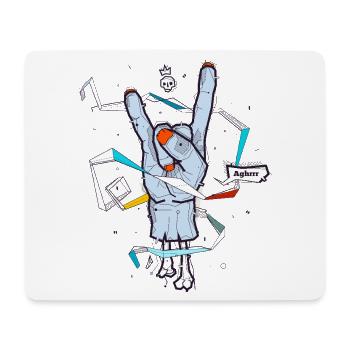 main en métal zombie illustration diables main s - Tapis de souris (format paysage) - blanc - Devant