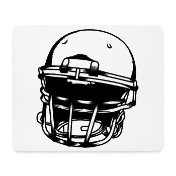 American Football Helm Skizze - Mousepad (Querformat) - Weiß - Vorne