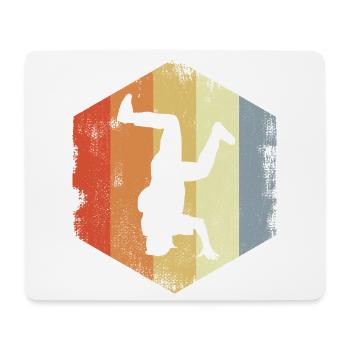 Breakdancer Vintage Look - Mousepad (Querformat) - Weiß - Vorne