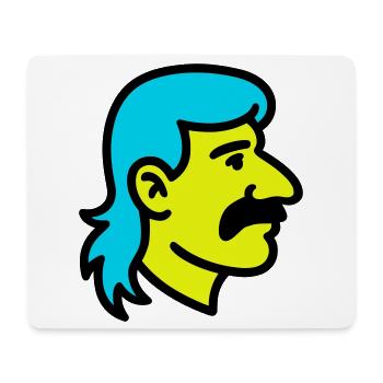 Vokuhila Man Pop Art - Mousepad (Querformat) - Weiß - Vorne