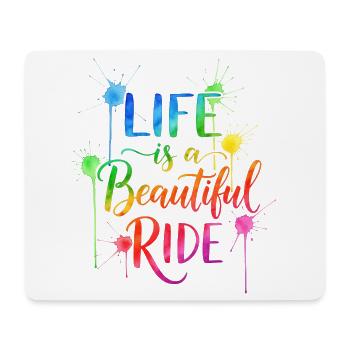 Das Leben ist eine schöne Fahrt Aquarell Design - Mousepad (Querformat) - Weiß - Vorne