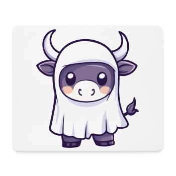 Stier Halloween Geist - Mousepad (Querformat) - Weiß - Vorne