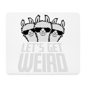 Let’s Get Weird 3 Llama Friends Team Lunettes de soleil - Tapis de souris (format paysage) - blanc - Devant