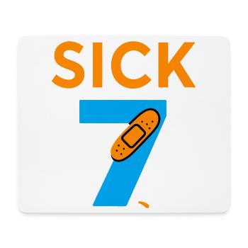 Sick Seven Meme Tee Six Seven  - Mousepad (Querformat) - Weiß - Vorne