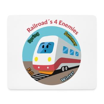 Zug der Vier Jahreszeiten, immer unpünktlich... - Mousepad (Querformat) - Weiß - Vorne