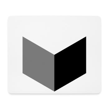 Geometrische Würfel-Silhouette - Mousepad (Querformat) - Weiß - Vorne