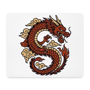Chinese Dragon Mythical Red - Mouse Pad (horizontal) - white - Front