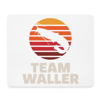 Team Waller Wels angeln Sportfischer  - Mousepad (Querformat) - Weiß - Vorne