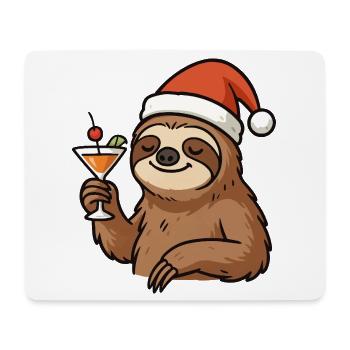 Cocktail de paresseux de Noël - Tapis de souris (format paysage) - blanc - Devant