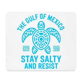 Gulf of Mexico Turtle Vintage Abzeichen - Mousepad (Querformat) - Weiß - Vorne