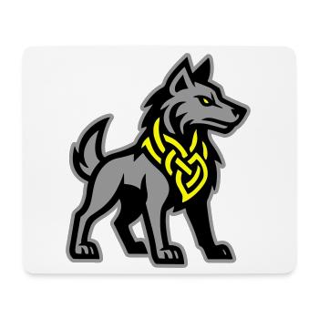 Wolf Wikinger - Mousepad (Querformat) - Weiß - Vorne