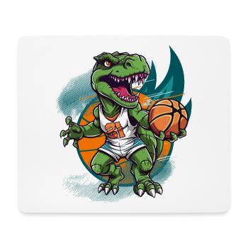 Basketball Dinosaur T-Rex Basketball Player - Mouse Pad (horizontal) - white - Front