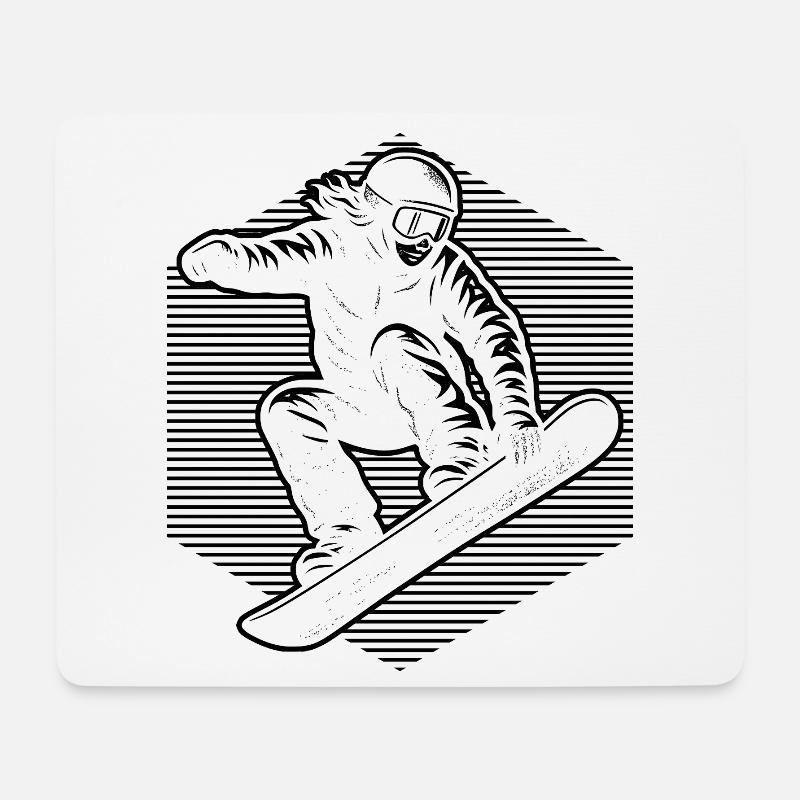 Snowboarder Design - Mousepad (Querformat) - Weiß