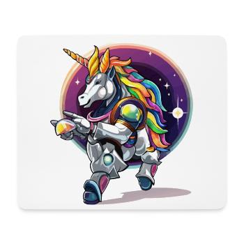 Rainbowunicorn im Astro Rüstzeug - Mousepad (Querformat) - Weiß - Vorne