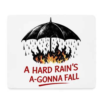 Feuer Regeb under Regenschirm - Mousepad (Querformat) - Weiß - Vorne