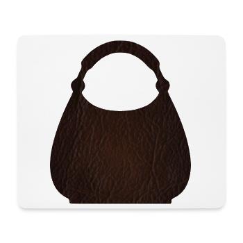 Brown Leather Bag Texture - Mouse Pad (horizontal) - white - Front