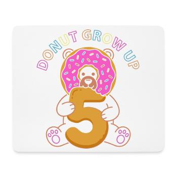 Donut Grow Up 5th Birthday Bear - Tapis de souris (format paysage) - blanc - Devant