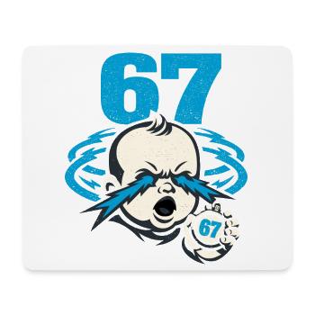 67 Six Seven - Gen Z - Mouse Pad (horizontal) - white - Front
