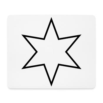 Six-pointed star - six-pointed star - Mouse Pad (horizontal) - white - Front