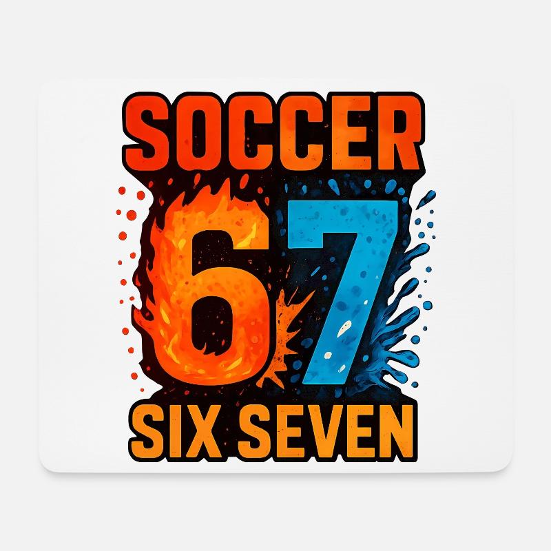 Soccer 67 | Six Seven - Mousepad (Querformat) - Weiß