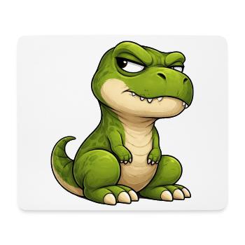 Mürrischer T-Rex Cartoon skeptischer Blick  - Mousepad (Querformat) - Weiß - Vorne
