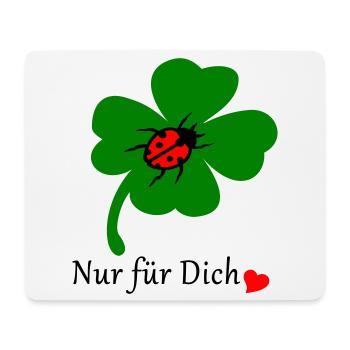 Shamrock with ladybug - Mouse Pad (horizontal) - white - Front