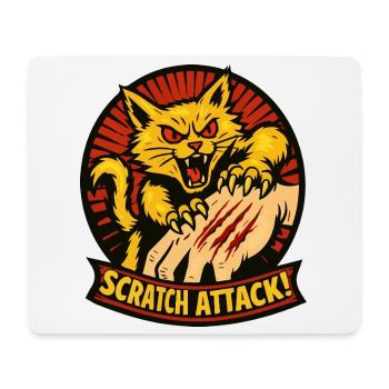 Scratch Attack Wütende Katzenklauen-Design - Mousepad (Querformat) - Weiß - Vorne