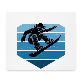 Snowboard Liebe zum Anziehen für Frauen - Mousepad (Querformat) - Weiß - Vorne