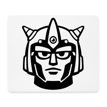 Doomforge Roboter Gesichtshelm - Mousepad (Querformat) - Weiß - Vorne
