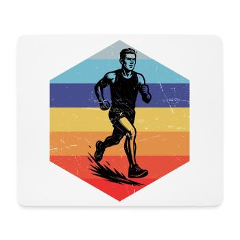 Running Liebe klarer Look für Rennen - Mousepad (Querformat) - Weiß - Vorne
