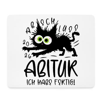 Abitur 2026 Ich habe fertig Katze - Mousepad (Querformat) - Weiß - Vorne